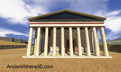 Eastern view of the temple of Athena Sounias.